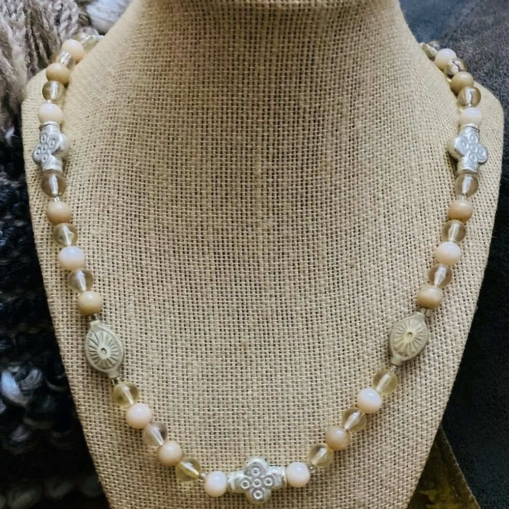 Boho cross necklace
